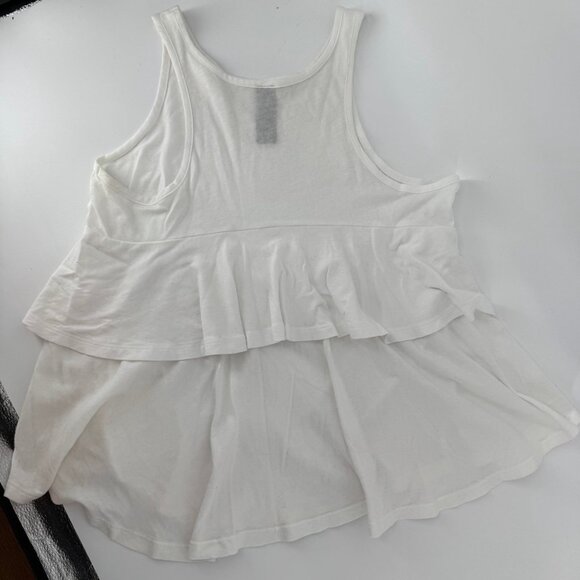 BOBI Ruffle Back Tank Top White XS - Picture 4 of 6